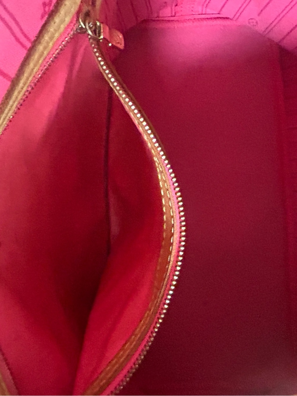 Louis Vuitton Brown Monogram Tote with Pink & Orange Floral Accents - Picture 3 of 5